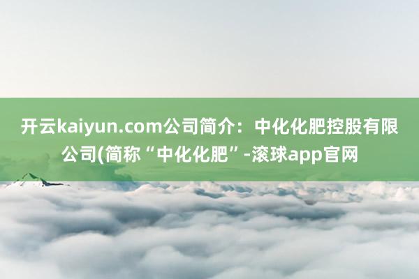 开云kaiyun.com公司简介：中化化肥控股有限公司(简称“中化化肥”-滚球app官网