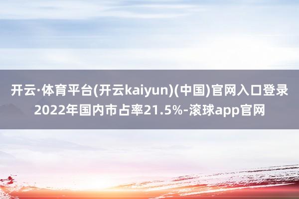 开云·体育平台(开云kaiyun)(中国)官网入口登录2022年国内市占率21.5%-滚球app官网