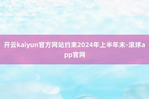 开云kaiyun官方网站约束2024年上半年末-滚球app官网