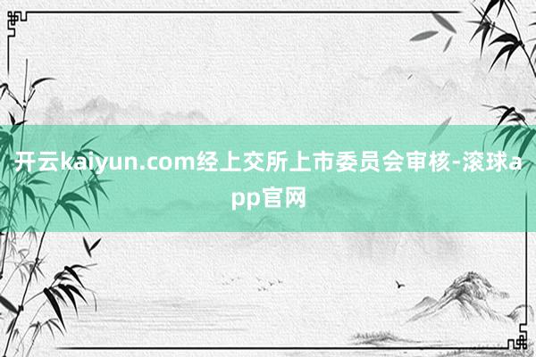 开云kaiyun.com经上交所上市委员会审核-滚球app官网