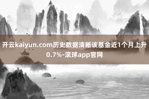开云kaiyun.com历史数据清晰该基金近1个月上升0.7%-滚球app官网