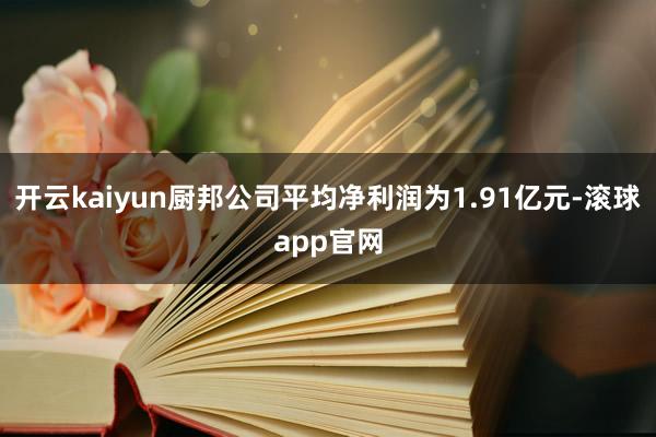 开云kaiyun厨邦公司平均净利润为1.91亿元-滚球app官网