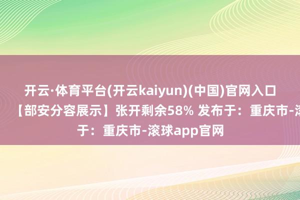 开云·体育平台(开云kaiyun)(中国)官网入口登录【目次】 【部安分容展示】张开剩余58% 发布于：重庆市-滚球app官网