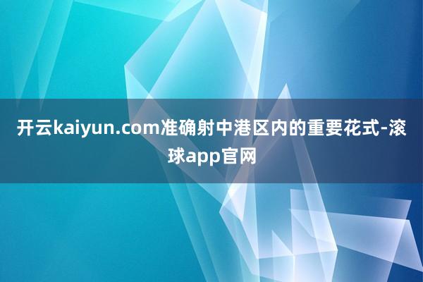 开云kaiyun.com准确射中港区内的重要花式-滚球app官网