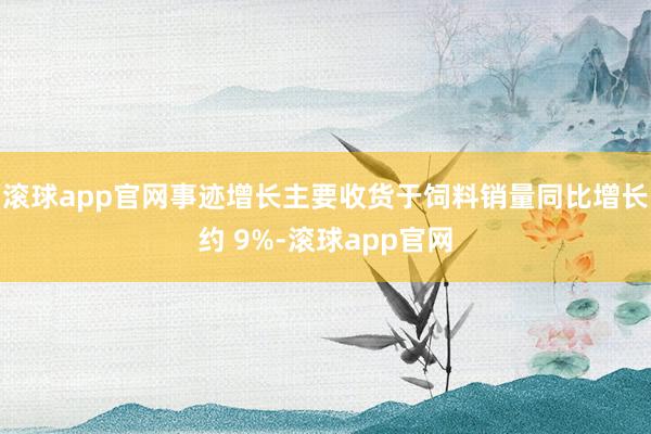 滚球app官网事迹增长主要收货于饲料销量同比增长约 9%-滚球app官网