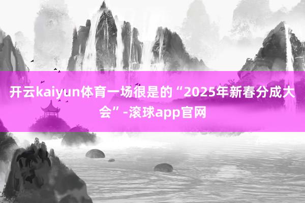 开云kaiyun体育一场很是的“2025年新春分成大会”-滚球app官网