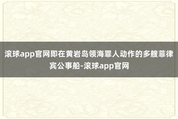 滚球app官网即在黄岩岛领海罪人动作的多艘菲律宾公事船-滚球app官网