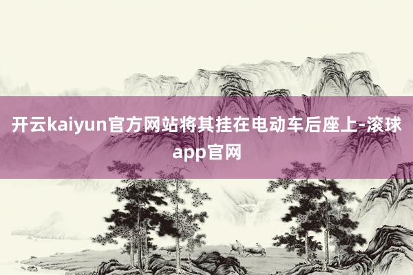 开云kaiyun官方网站将其挂在电动车后座上-滚球app官网
