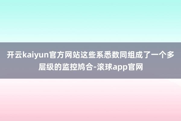 开云kaiyun官方网站这些系悉数同组成了一个多层级的监控鸠合-滚球app官网