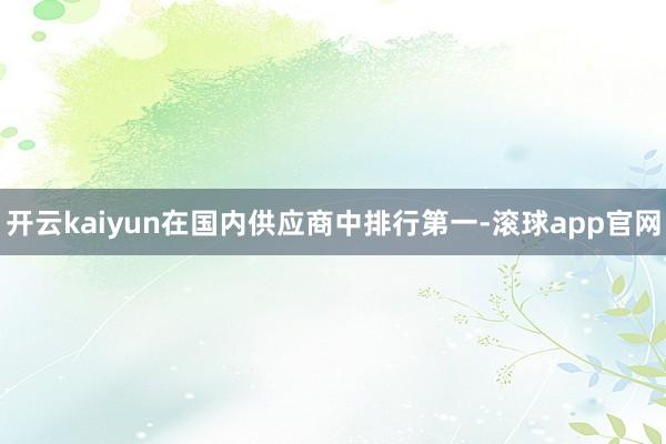 开云kaiyun在国内供应商中排行第一-滚球app官网