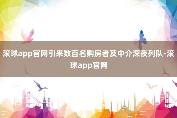 滚球app官网引来数百名购房者及中介深夜列队-滚球app官网