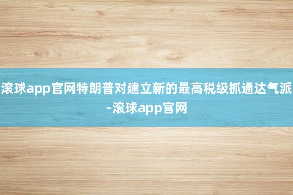 滚球app官网特朗普对建立新的最高税级抓通达气派-滚球app官网