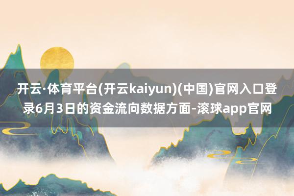 开云·体育平台(开云kaiyun)(中国)官网入口登录6月3日的资金流向数据方面-滚球app官网