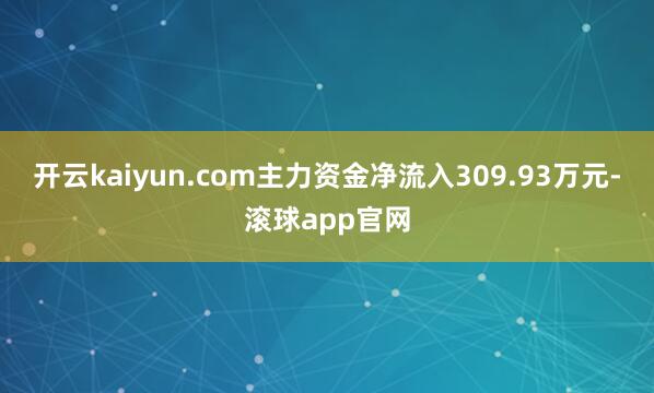 开云kaiyun.com主力资金净流入309.93万元-滚球app官网