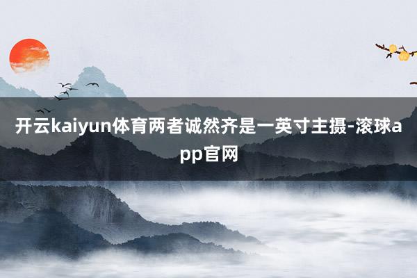 开云kaiyun体育两者诚然齐是一英寸主摄-滚球app官网