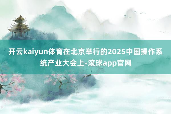 开云kaiyun体育在北京举行的2025中国操作系统产业大会上-滚球app官网
