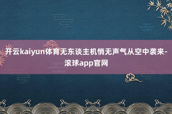 开云kaiyun体育无东谈主机悄无声气从空中袭来-滚球app官网