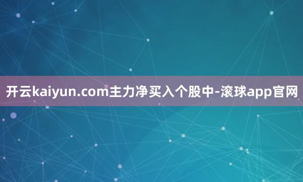 开云kaiyun.com　　主力净买入个股中-滚球app官网
