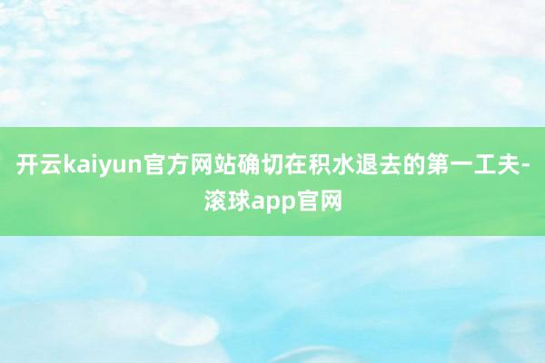 开云kaiyun官方网站确切在积水退去的第一工夫-滚球app官网