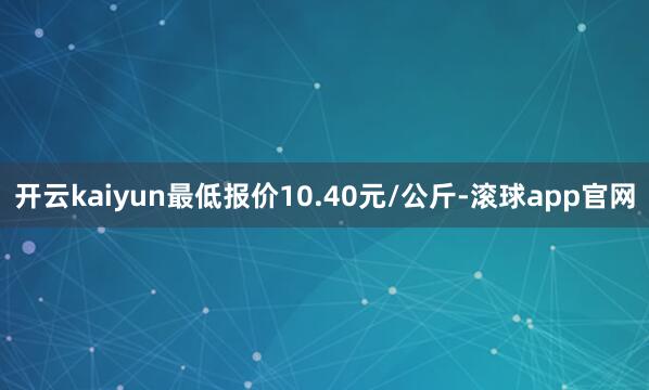 开云kaiyun最低报价10.40元/公斤-滚球app官网
